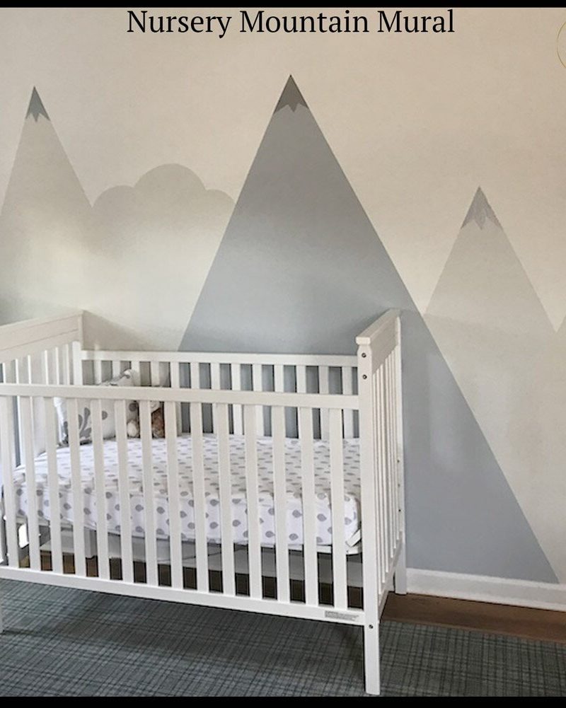 How To Paint A DIY Mountain Mural In Your Kids Room