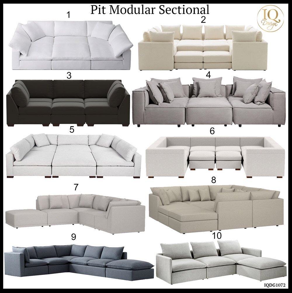 11 Modular Pit Sectionals That Will Make You Want To Stay Home   Iqdg1072b Pit Modular Sectional Options 