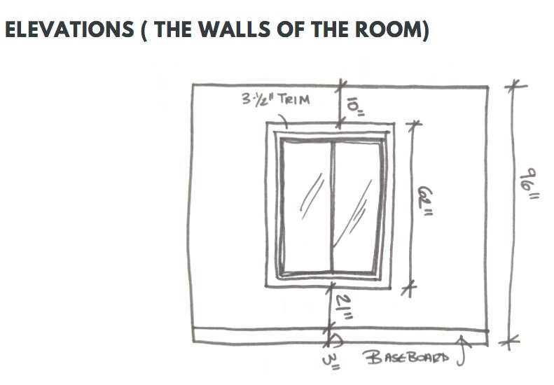 window floor plan size